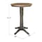 International Concepts Round 30 in Round Top Pedestal Table, 41.9 inH, Hickory/Washed Coal, 30 W, 30 L, 41.9 in H, Wood K45-30RT-27B-6B-2 - alternate 3